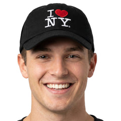 Black I Love NY Cap, Adult Adjustable Sizing