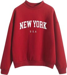 Womens Long Sleeve Tops Ladies Lightweight Jumpers Autumn Winter O Neck Solid Color Prints Long Sleeve Pullover Sweatshirt womens long sleeve tops