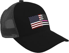 Ripped Style American and United States Thin Pink Line Flag Baseball Cap for Men Women