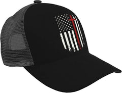 American Flag Cross Baseball Cap for Men Women Trucker Hats Mesh Back Cap Adjustable Breathable Hat Baseball Cap Dad Hats
