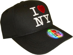 Black I Love NY Cap, Adult Adjustable Sizing