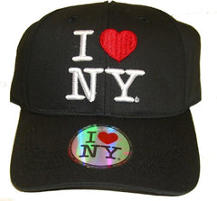 Black I Love NY Cap, Adult Adjustable Sizing