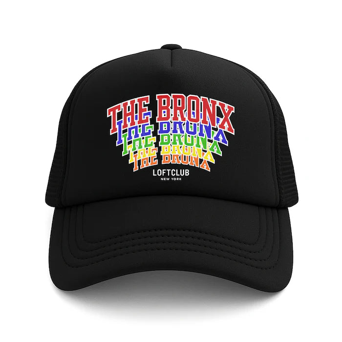 THE BRONX Stacked Multicolor Print Foam Trucker Hat (2 Shades)