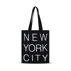 Long Handle "NEW YORK CITY" Canvas Tote Bag (17x14in) | NYC Souvenirs