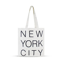 Long Handle "NEW YORK CITY" Canvas Tote Bag (17x14in) | NYC Souvenirs