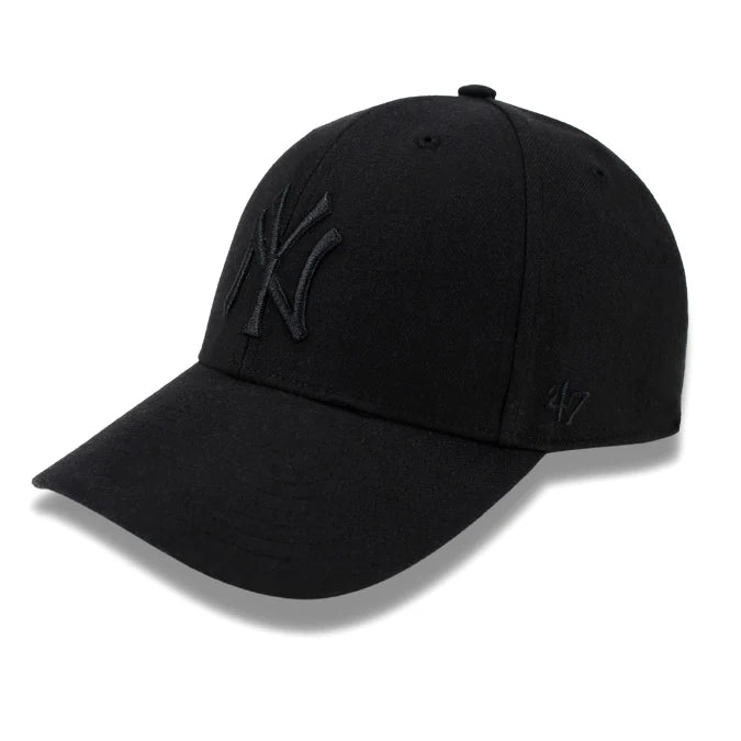 47 Brand Official Jet Black New York Yankees Hat Velcro Back