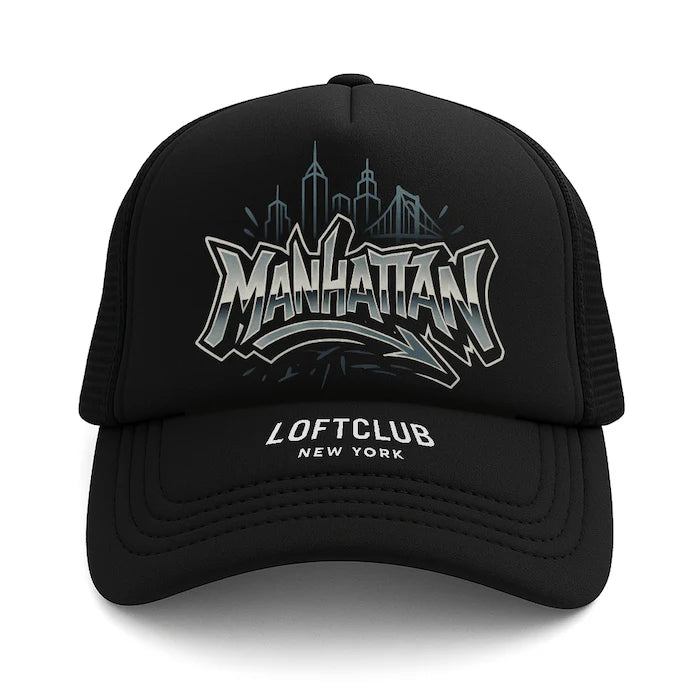 Graffiti MANHATTAN Black Foam Snapback Trucker Hat