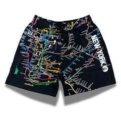 Licensed MTA Pajama Shorts | NYC Subway Map Shorts (2 Colors)