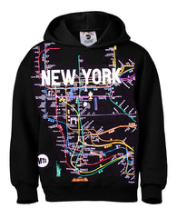 Licensed Black MTA Hoodie NYC Subway Hoodie - (S-3XL)