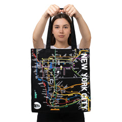Official New York City MTA Tote Bag | Subway MTA Souvenir (2 Colors)