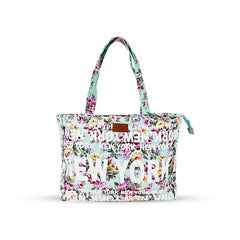 Floral "New York" Monogram Canvas New York Totebag | New York Handbag | NY Purse (17x13in)