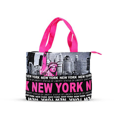 Liberty Skyline "New York" Monogram Canvas New York Totebag | NY Purse | New York Handbag (18x11in)