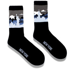 Mid-Calf Skyline New York Socks (2 Colors) | Soft NYC Socks