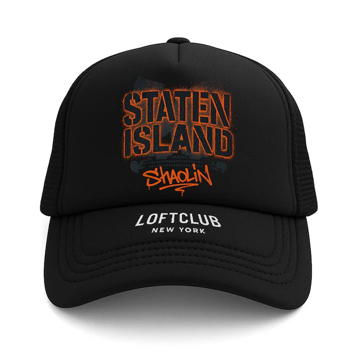 Graffiti STATEN ISLAND Black Foam Snapback Trucker Hat