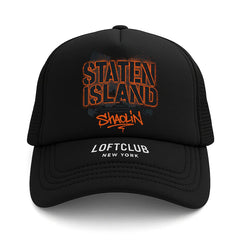 Graffiti STATEN ISLAND Black Foam Snapback Trucker Hat