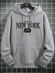 Simple Design Men Hooded Sweatshirt | Timeless Classic, For Fall