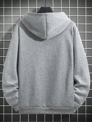 Simple Design Men Hooded Sweatshirt | Timeless Classic, For Fall