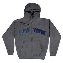 Embroidered Grayscale Zip-up New York Hoodie | NYC Hoodie (8 Colors)