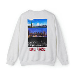 New York Back Print Sweatshirt, NYC Graphic Print Sweater, Unisex Women’s Mens