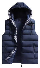 Mens ICON2 Hood Hooded Gilet Lined Bodywarmer Outdoor Military Padded Jacket