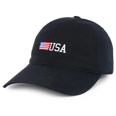 Mini USA American Flag Embroidered Adjustable Cotton Cap