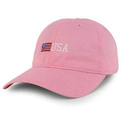Mini USA American Flag Embroidered Adjustable Cotton Cap