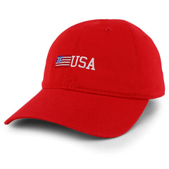 Mini USA American Flag Embroidered Adjustable Cotton Cap