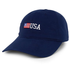 Mini USA American Flag Embroidered Adjustable Cotton Cap