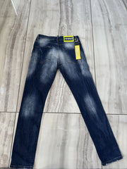 ICON2 Men's Skinny Blue Jeans Stretchy Washed, Ripped Size 32