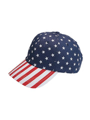 LOW PROFILE (UNSTRUCTURED) TWILL CAP W/ USA FLAG PRINT