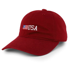 Mini USA American Flag Embroidered Adjustable Cotton Cap