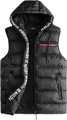 Mens ICON2 Hood Hooded Gilet Lined Bodywarmer Outdoor Military Padded Jacket